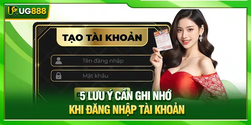 Đăng Nhập UG888 - Truy Cập Nhanh Chỉ Với 3 Bước Đơn Giản 4 5 lưu ý cần ghi nhớ khi đăng nhập tài khoản