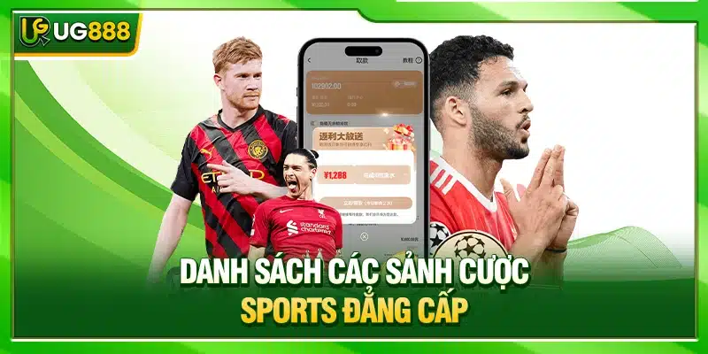 Thể Thao UG888 - Địa Chỉ Cá Cược Sport Betting Đẳng Cấp 3 Danh sách các sảnh cược sports đẳng cấp