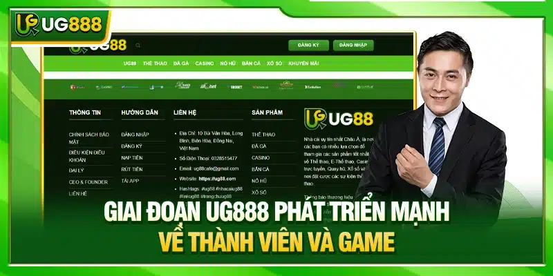 Tác Giả UG888 Và Hành Trình Tạo Đế Chế Giải Trí Uy Tín 2 Giai đoạn UG888 phát triển mạnh về thành viên và game