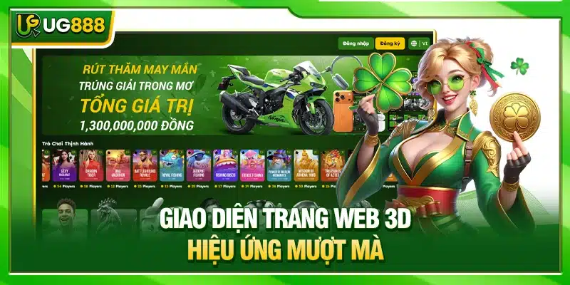 UG888 ⭐️ Nhà Cái UG888 Uy Tín | Chào Mừng WorldCup +888K 2 Giao diện trang web 3D hiệu ứng mượt mà