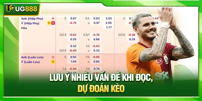 Kèo Rung Bóng Đá UG888 - Cách Đọc Và Bí Quyết Bất Bại Của Cao Thủ 4 Lưu ý nhiều vấn đề khi đọc, dự đoán kèo