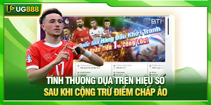 Kèo 0.05 Là Gì? Nhà Cái UG888 Hướng Dẫn Cách Đọc Kèo Và Tính Thắng Thua Chuẩn 4 Tính thưởng dựa trên hiệu số sau khi cộng trừ điểm chấp ảo